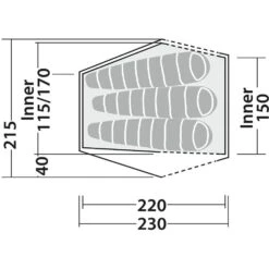 Robens Chaser 3XE Tent - Dark Green -Buitenuitrusting 130317 chaser 3xe zelt 17 1402072