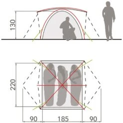 Vaude Campo Grande 3-4P Tent - Chute Green -Buitenuitrusting 272747 01 d 546093