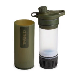 Grayl GeoPress Drinkfles Met Waterfilter - 710ml - Olive Drab -Buitenuitrusting 411 odh geopress olivedrab separated 1800px1 1465812