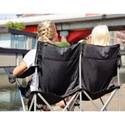 Basic NATURE | Relags Travelchair Love Seat Campingstoel - Zwart -Buitenuitrusting basic nature travelchair camping chair love seat black 7 1435344