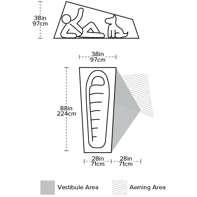 Big Agnes Copper Spur HV UL1 Tent - Orange 4 Big Agnes Copper Spur HV UL1 Tent - Orange - Afbeelding 2