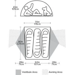 Big Agnes Copper Spur HV UL3 Tent - Orange -Buitenuitrusting big agnes copper spur hv ul3 tent orange 6 1215464