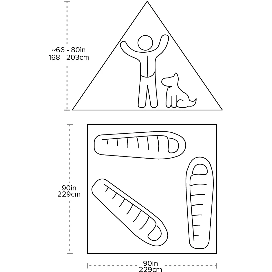 Big Agnes Gold Camp 3 Buitentent 4 Big Agnes Gold Camp 3 Buitentent - Afbeelding 2