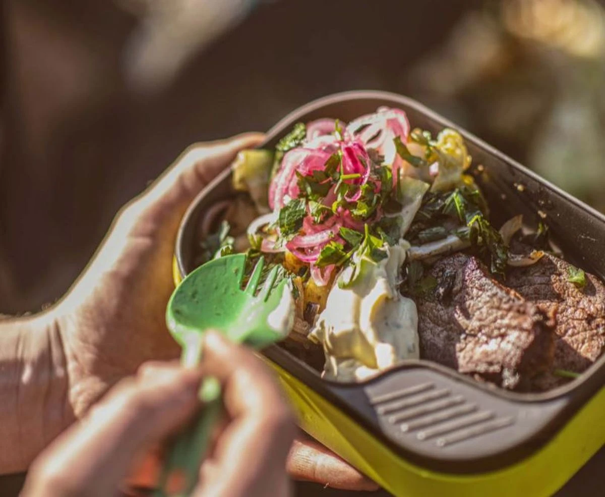 Wildo Camp-A-Box Basic GREEN Dishes - Sugarcane 6 Wildo Camp-A-Box Basic GREEN Dishes - Sugarcane - Afbeelding 4