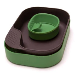Wildo Camp-A-Box Basic GREEN Dishes - Sugarcane