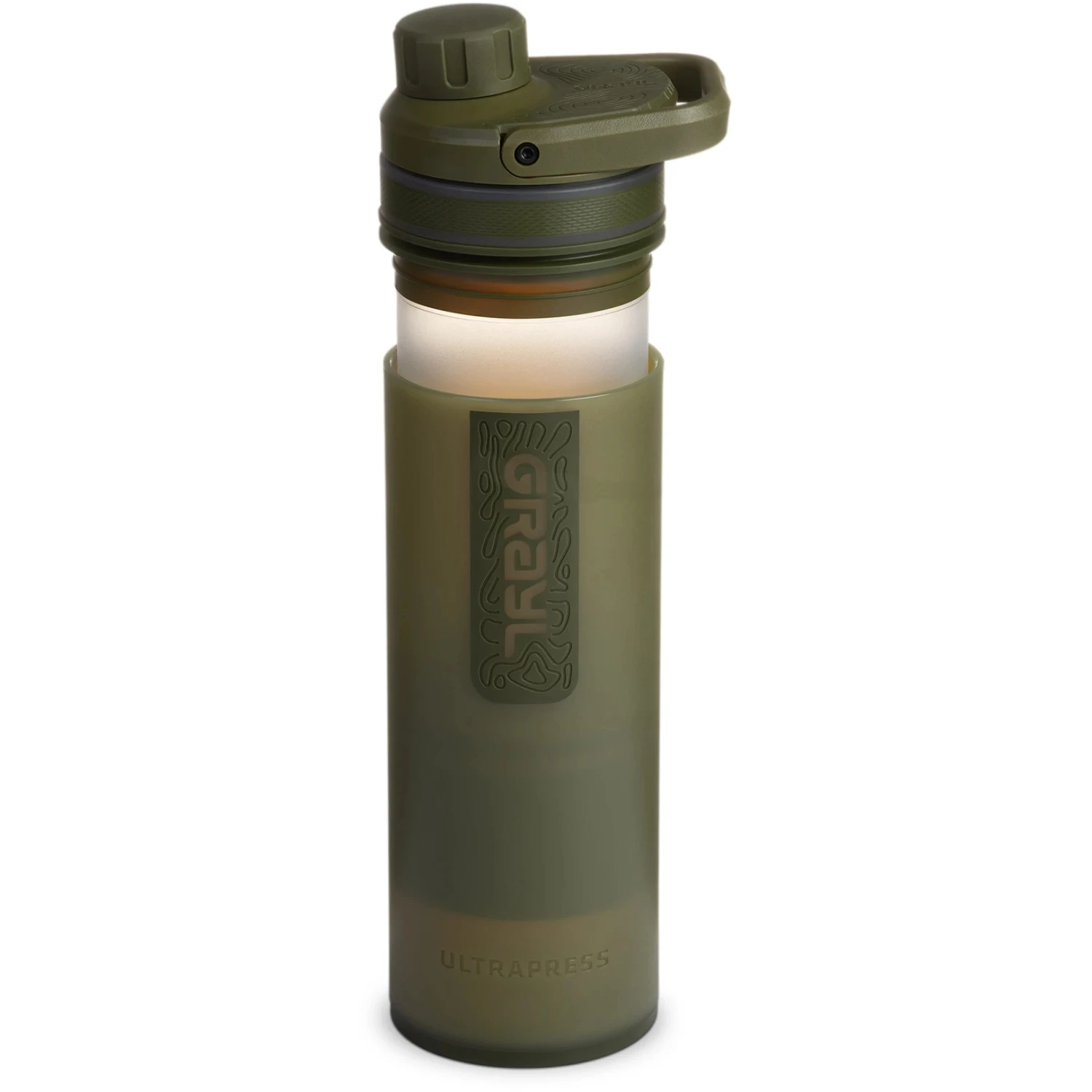 Grayl UltraPress Purifier Drinkfles Met Waterfilter - 500ml - Olive Drab 4 Grayl UltraPress Purifier Drinkfles Met Waterfilter - 500ml - Olive Drab - Afbeelding 2