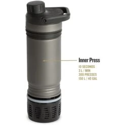 Grayl UltraPress Purifier Titanium Fles Met Waterfilter - 500ml - Covert Black 25 Grayl UltraPress Purifier Titanium Fles Met Waterfilter - 500ml - Covert Black -Buitenuitrusting grayl ultrapress purifier titanium bottle with water filter 500ml 3 1494954 1