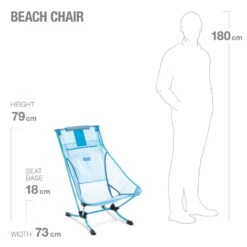 Helinox Beach Chair - Campingstoel - Blue Mesh / Cyan Blue -Buitenuitrusting helinox 2021 beachchair bluemesh d 975895