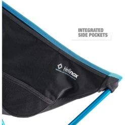 Helinox Beach Chair - Campingstoel - Zwart / Cyan Blue -Buitenuitrusting helinox beach chair black cyan blue 12651r2 06 1383475