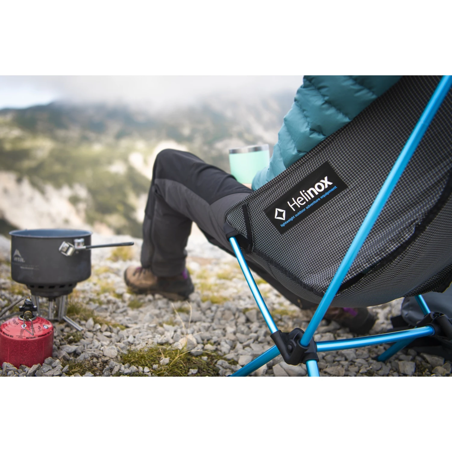 Helinox Chair Zero L - Campingstoel - Zwart / Cyan Blue 8 Helinox Chair Zero L - Campingstoel - Zwart / Cyan Blue - Afbeelding 6