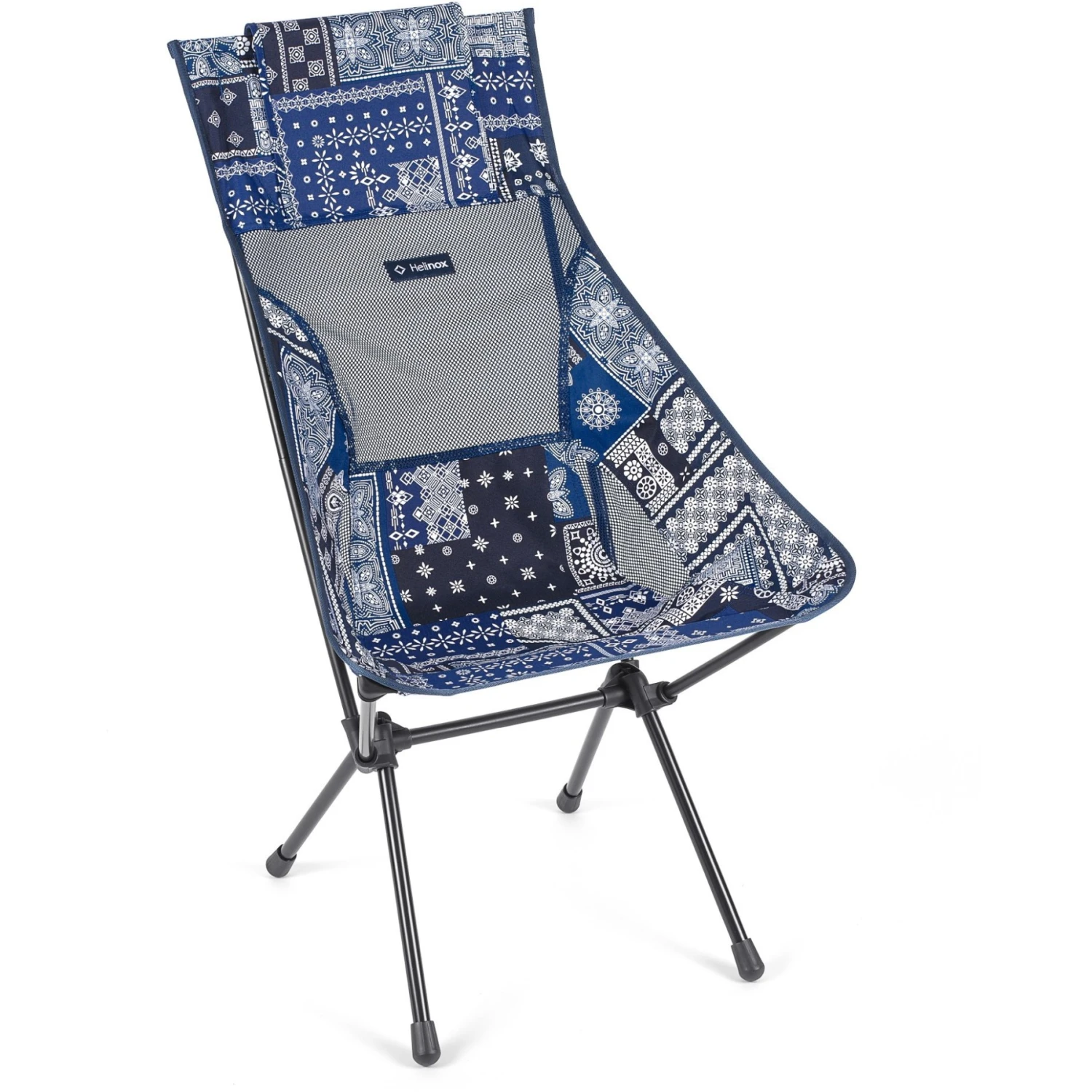 Helinox Sunset Chair - Campingstoel - Blue Bandanna Quilt / Zwart 3 Helinox Sunset Chair - Campingstoel - Blue Bandanna Quilt / Zwart