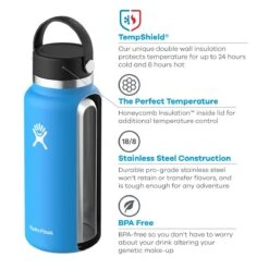 Hydro Flask 32 Oz Wide Mouth Thermofles + Flex Dop - 946 Ml - Goji -Buitenuitrusting hydro flask 32oz wide mouth insulated bottle flex cap946ml 1 1443319