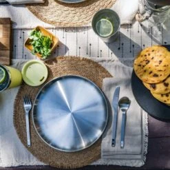 Hydro Flask Flatware Set - Cutlery - Stainless / Pouch Rain -Buitenuitrusting hydro flask flatware set cutlery stainless pouch rain 3 1221835