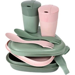 Buitenuitrusting 23 Light My Fire Pack'n Eat Kit BIO 2 People - Sandygreen/dustypink