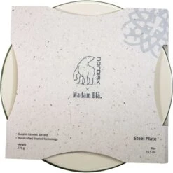 Nordisk Madam Blå Plate ø24cm - Cream -Buitenuitrusting madam bla plate 119087 nordisk enamel plate cream 02 989208