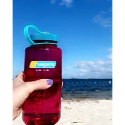 Nalgene Wide Mouth Sustain Drinkfles - 1l - Rood -Buitenuitrusting nalgene wide mouth sustain water bottle 1l eggplant 22 1515597