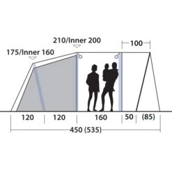 Outwell Elmdale 5PA Tent - Groen -Buitenuitrusting outwell elmdale 5pa tent green 14 1374337