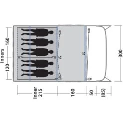 Outwell Elmdale 5PA Tent - Groen -Buitenuitrusting outwell elmdale 5pa tent green 17 1374340