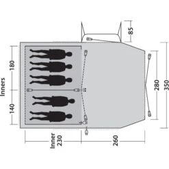 Outwell Nevada 5PE Tent - Navy Night -Buitenuitrusting outwell nevada 5pe tent navy night 16 1374738