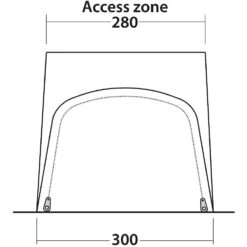Outwell Newburg 240 Air Tall Awning - Grey -Buitenuitrusting outwell newburg 240 air tall 111246 05 1190054