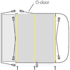 Outwell Newburg 240 Air Tall Awning - Grey -Buitenuitrusting outwell newburg 240 air tall 111246 06 1190055