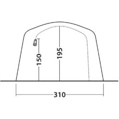 Outwell Parkdale 4PA Tent - Green -Buitenuitrusting outwell parkdale 4pa 111180 04 1190114