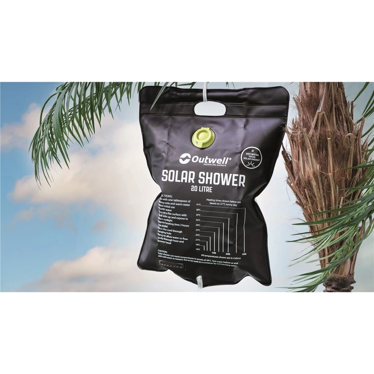 Outwell Solar Shower - Black 4 Outwell Solar Shower - Black - Afbeelding 2