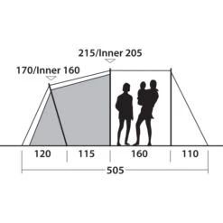Outwell Springwood 6SG Tent - Blauw -Buitenuitrusting outwell springwood 6sg tent blue 10 1374871