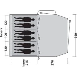 Outwell Springwood 6SG Tent - Blauw -Buitenuitrusting outwell springwood 6sg tent blue 11 1374872