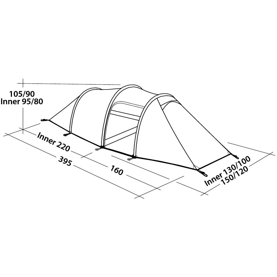 Robens Voyager 2EX Tent - Groen 4 Robens Voyager 2EX Tent - Groen - Afbeelding 2