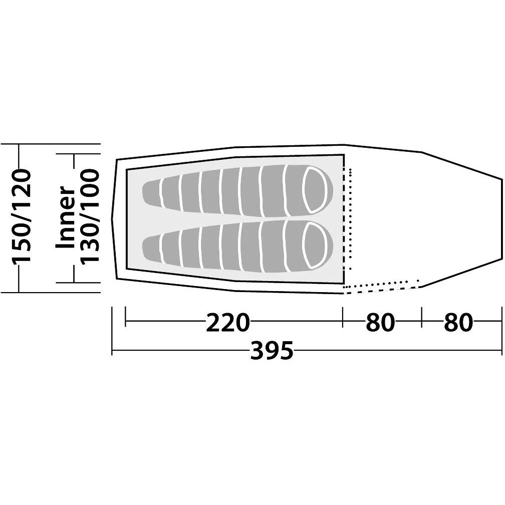 Robens Voyager 2EX Tent - Groen 5 Robens Voyager 2EX Tent - Groen - Afbeelding 3