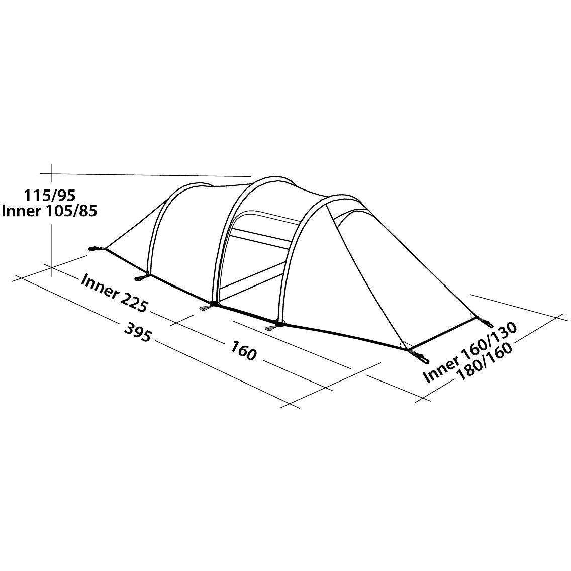 Robens Voyager 3EX Tent - Groen 4 Robens Voyager 3EX Tent - Groen - Afbeelding 2