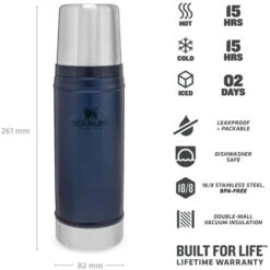 Stanley Classic Legendary De Isoleerfles - 0.47 Liter - Nightfall 9 Stanley Classic Legendary De Isoleerfles - 0.47 Liter - Nightfall -Buitenuitrusting stanley classic legendary insulated bottle 0 47 l nightfall 2 1497198