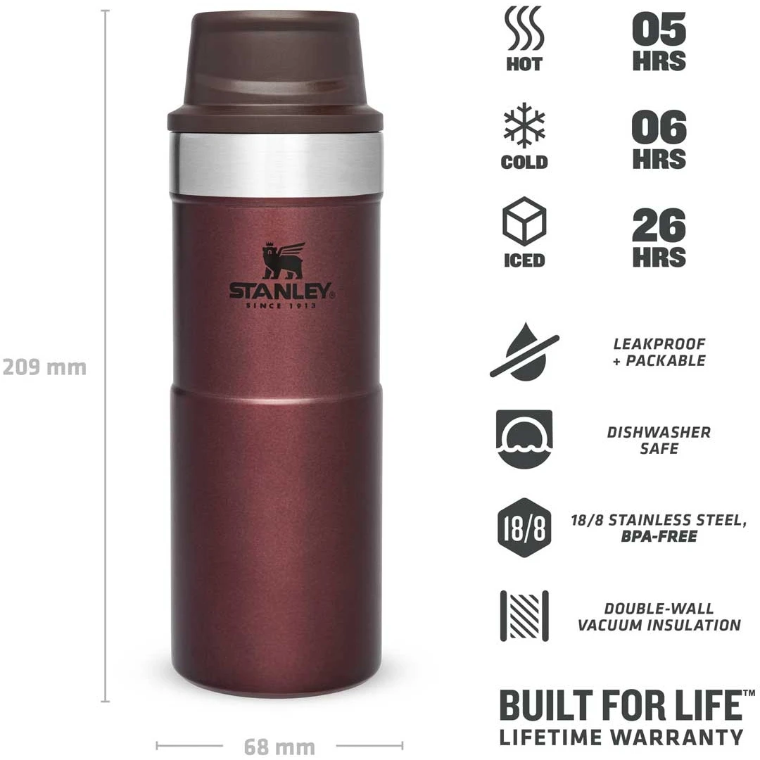 Stanley Trigger-Action Thermobeker - 0.35l - Wine 6 Stanley Trigger-Action Thermobeker - 0.35l - Wine - Afbeelding 4