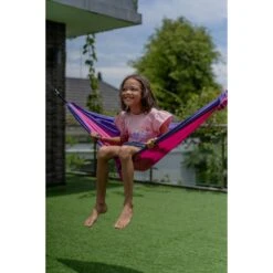 Ticket To The Moon Mini Hangmat - Pink / Purple -Buitenuitrusting ticket to the moon mini hammock royal blue orange 2 1452294
