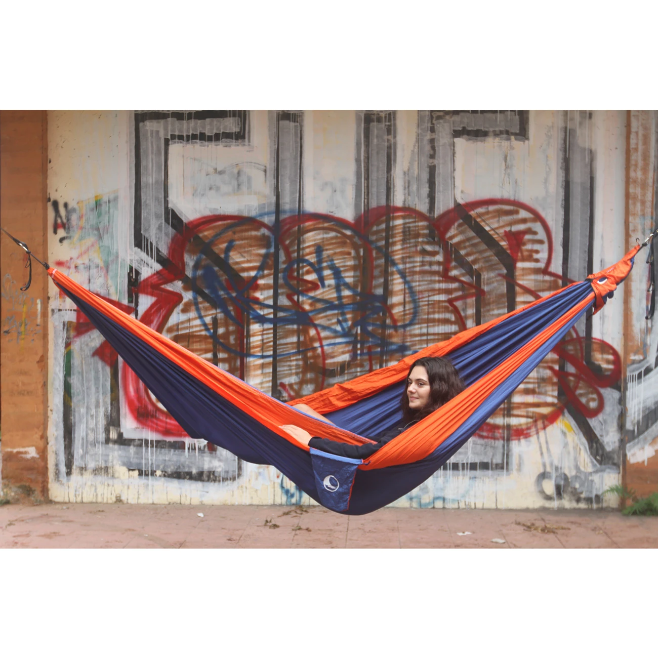 Ticket To The Moon Travel Hammock - King Size - Royal Blue - Orange 8 Ticket To The Moon Travel Hammock - King Size - Royal Blue - Orange - Afbeelding 6
