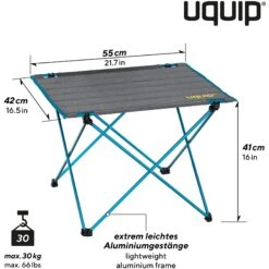 Uquip Liberty Camping Table - Grey/petrol -Buitenuitrusting uquip liberty camping table grey petrol 3 1013591